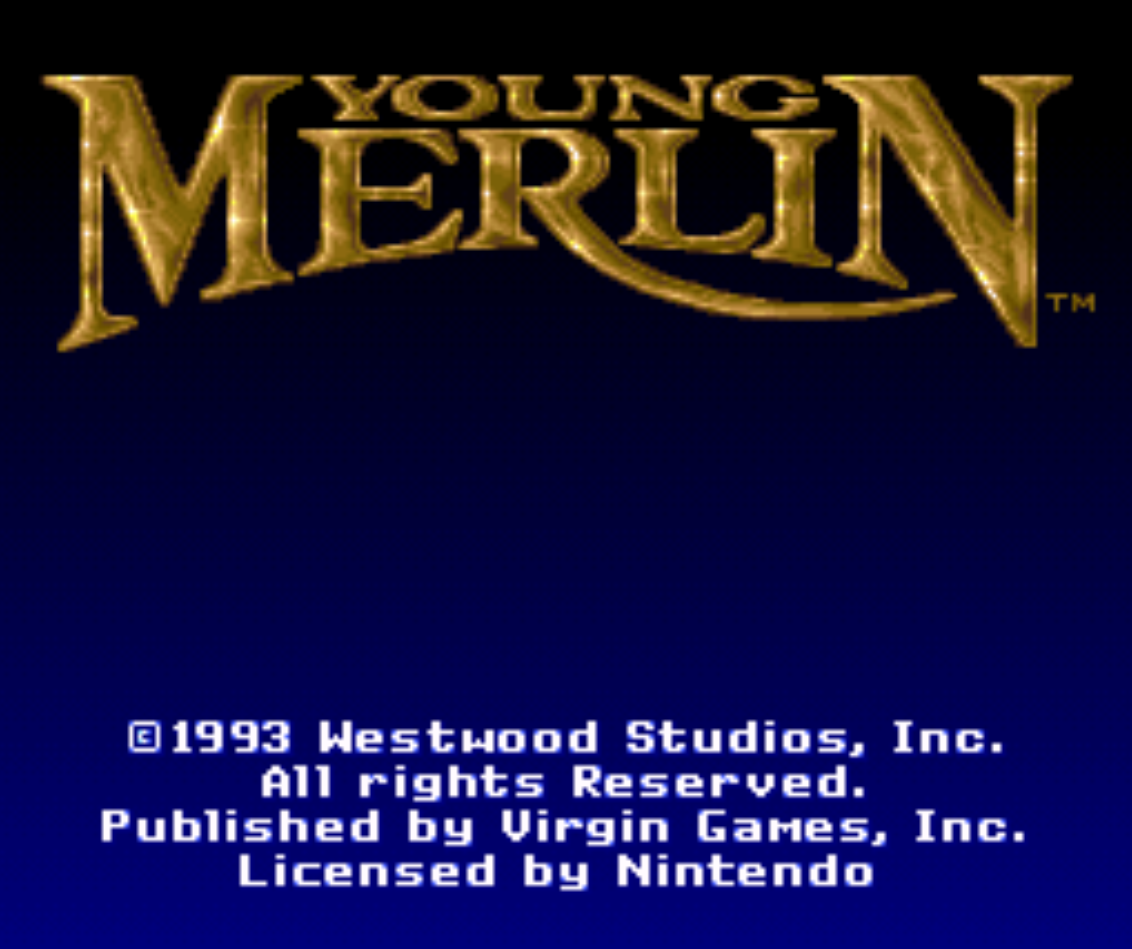 Young Merlin Title Screen